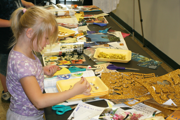 Child Working on Crafts
