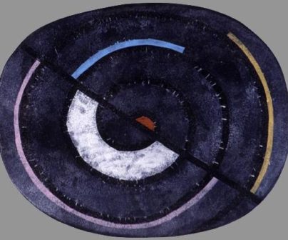 Jun Kaneko, "Oval Platter," 1992; glazed stoneware; 22 x 27.5 x 3 in. Collection Daum Museum of Contemporary Art.
