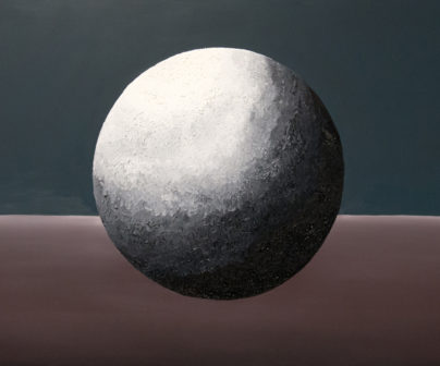 Deaven Kaiser, "Moon," 2018; oil on canvas. First Place Award Winner, 2018 Annual Student Exhibition.