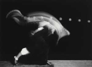 Harold Edgerton (American, 1903 - 1990), “MacFayden Pitches, (Pitcher)” 1938; gelatin silver print; 20 x 16 in. Collection Daum Museum of Contemporary Art, Gift of Ricci Racela & Michael Bonahan.
