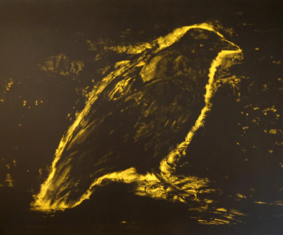 Jim Dine, "Sun's Night Glow", 2000; ink on paper, 40 x 55 in.
