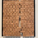 Casey Whittier, "Grieta/Rift," 2024; earthenware (San Miguel), clay (Kansas City), steel, fishing line. Courtesy of the artist.