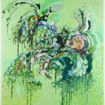 Julia Fernandez-Pol, "Cascading Chrysanthemum," 2009; oil on canvas. Gift of Dr. Harold F. Daum.
