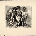 Robert Goodnough, "Three Figures," lithograph on paper. Gift of Universal Limited Art Editions.