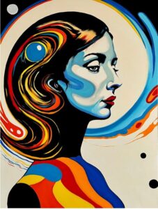 Bryce Holt, "Spiral Galaxy", 2025; acrylic on canvas.