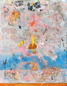 Mary Ann Coonrod, "Mongel #10", 2025; monoprint and watercolor on paper; courtesy of the artist.